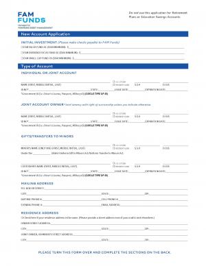 UGMA/UTMA ACCOUNT APPLICATION